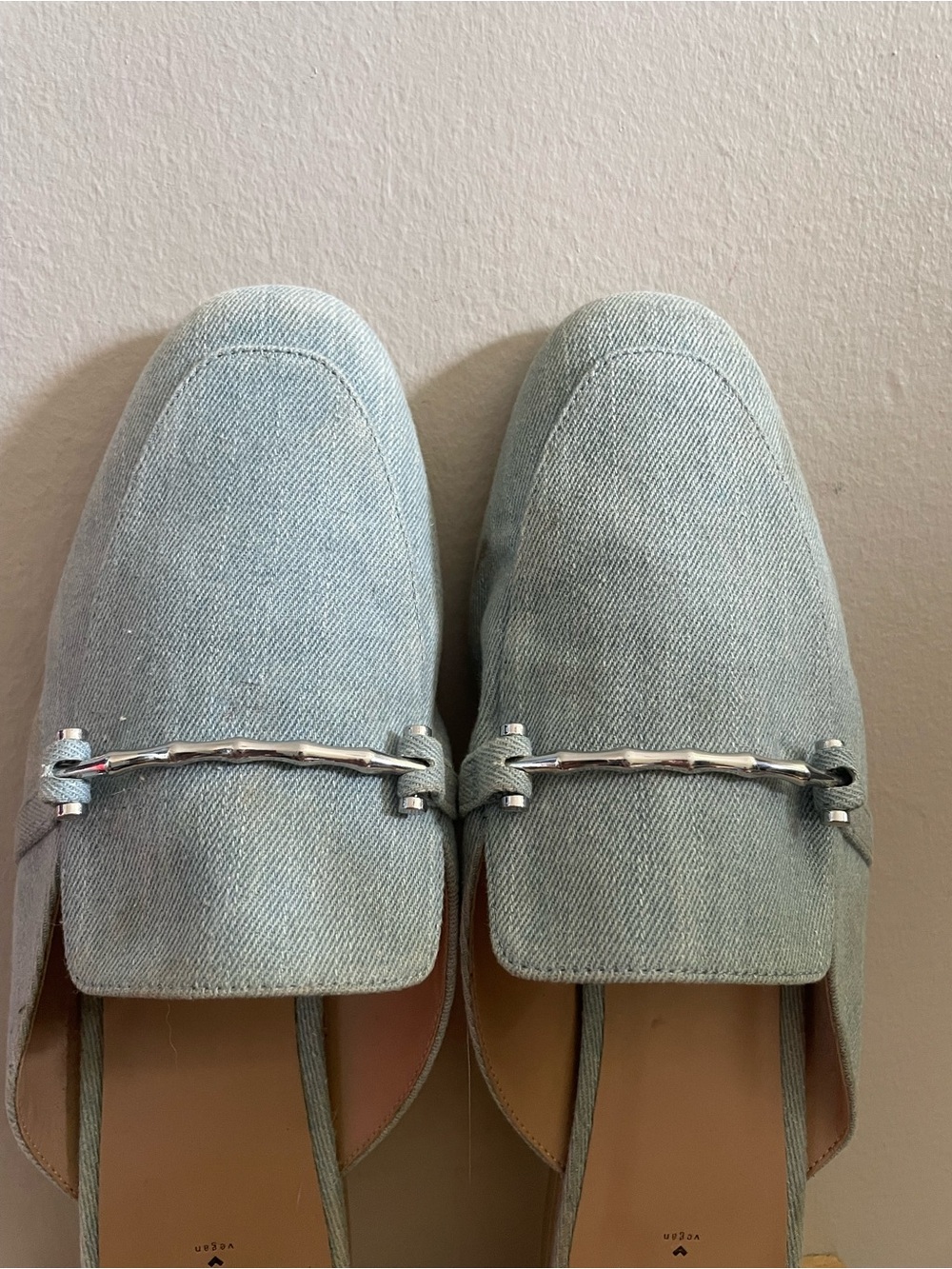 Call It Spring Pale Blue Denim Slip-on Mules – Size 10 *Flaw - Picture 11 of 15